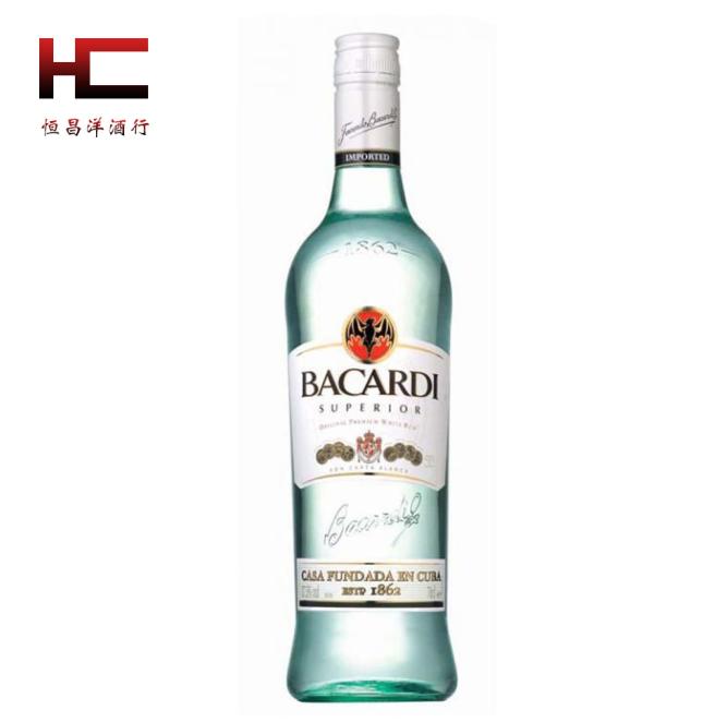 四川成都恒昌洋酒行古巴百加得白百加得超级朗姆酒批发