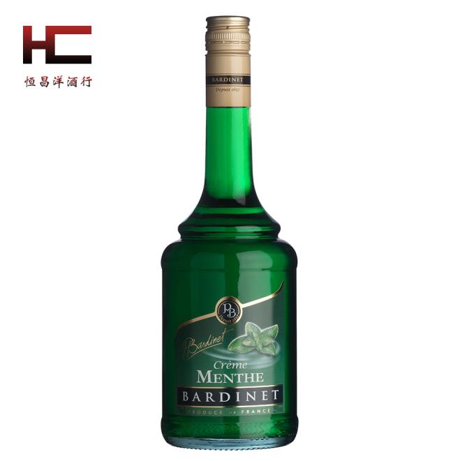 四川成都恒昌洋酒行法国必得利绿薄荷力娇酒批发