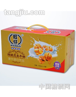 旺仔核桃花生牛奶盒装250ML
