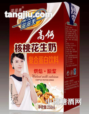 滋滋美高钙核桃花生奶250ml