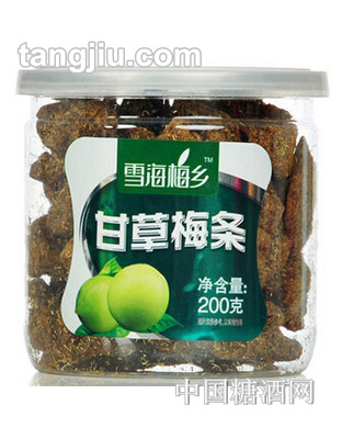 雪海梅乡甘草味梅条200g