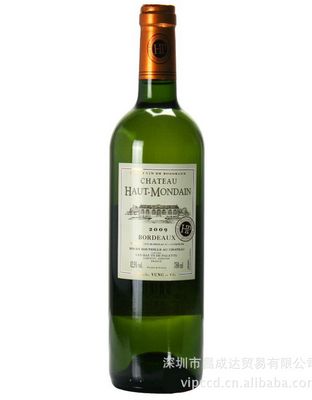 法国波尔多上蒙丹堡2009干白葡萄酒