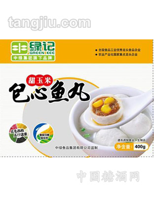 绿记甜玉米包心鱼丸400g