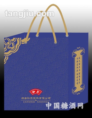 珈尔饮料手提蓝色礼盒