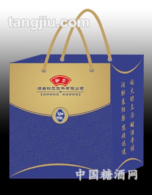 珈尔饮料蓝色礼盒