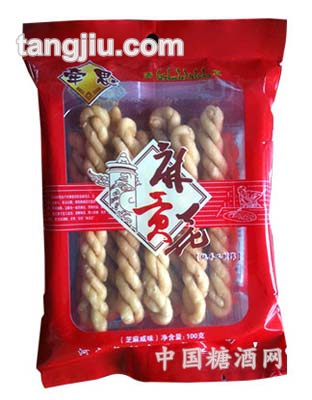 100克长领贡麻花咸味