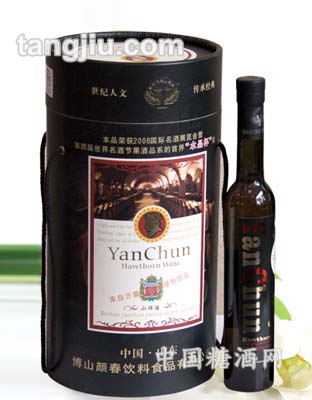 颜春红山楂酒黑色罐装