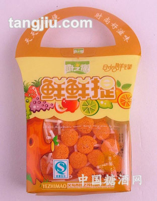 90g鲜鲜提珍珠桔子糖果