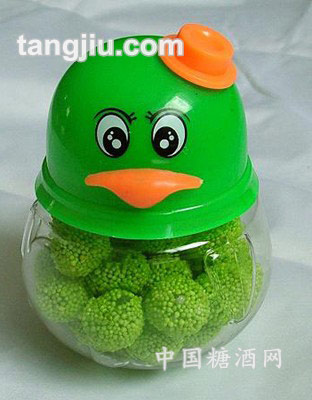 100G企鹅瓶珍珠绿糖果