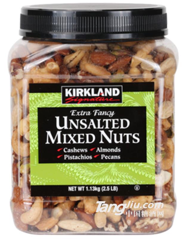 美国进口kirkland_柯克兰原味无盐坚果混合果仁1130g