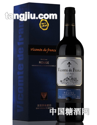 法国子爵蓝标干红葡萄酒