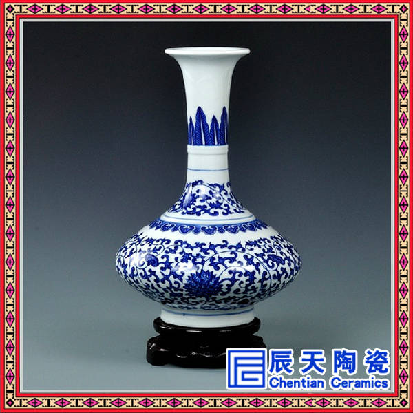 陶瓷器花瓶影青雕刻缠枝莲吉祥纹大将军罐储物坛