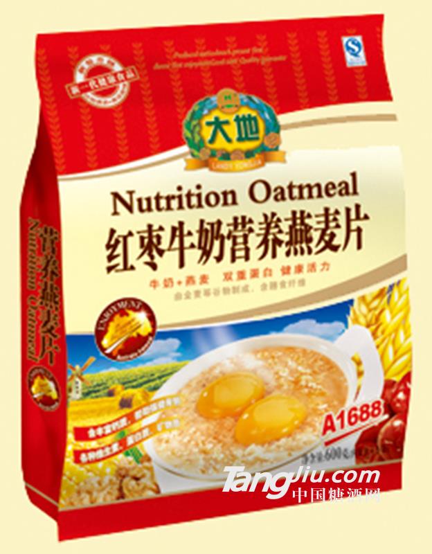 大地红枣牛奶营养燕麦片600g