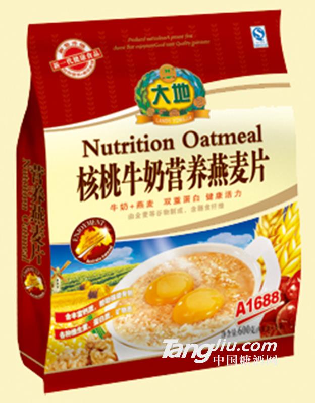 大地核桃牛奶营养燕麦片600g