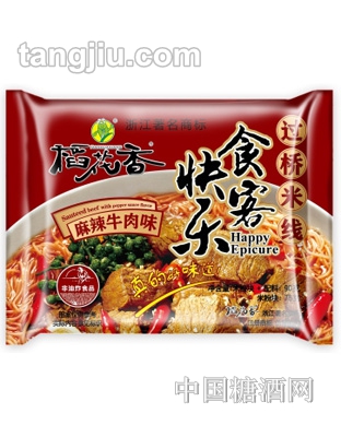 稻花香快乐食客麻辣牛肉味过桥米线90g