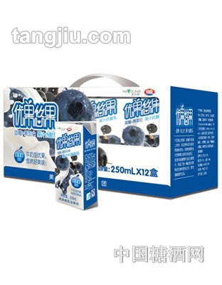 优果悠果蓝莓+黑加仑250ml