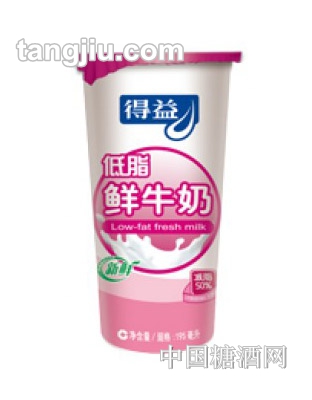 得益低脂鲜牛奶195ml
