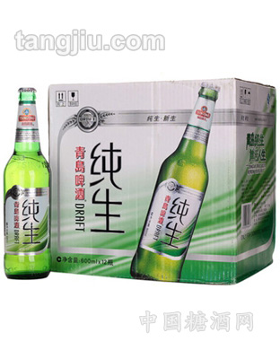 青岛纯生啤酒600ml.