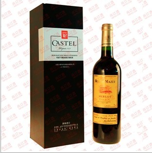 法国castel红酒，卡斯特玛茜珍藏美露干红（品质保证）