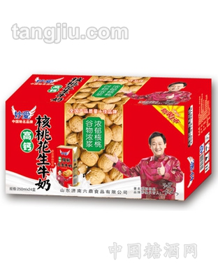 妙爱高钙核桃花生牛奶250ml