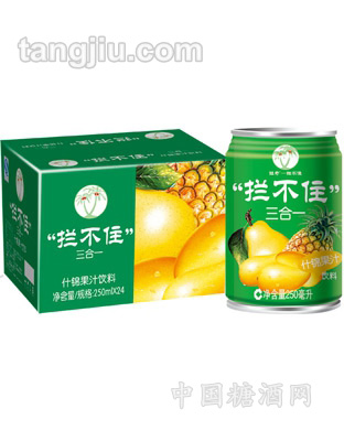 拦不住三合一什锦果汁饮料250ml