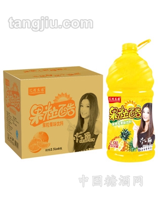 果粒酷菠萝粒果味饮料2500ml