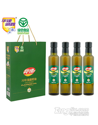 冷榨亚麻籽油250ml×4瓶（礼盒）