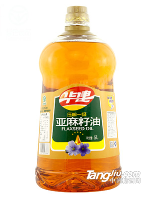 压榨一级亚麻籽油5L