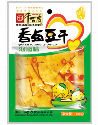 100g香卤豆干泡椒味