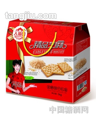 入海口精品芝麻白苏打饼干1kg