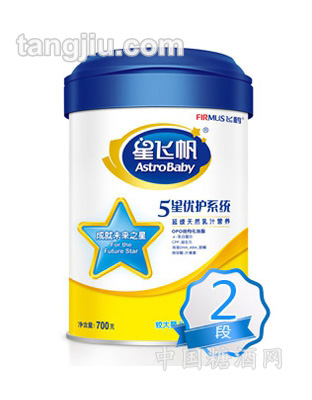 星飞帆2段听装婴幼儿配方奶粉700g