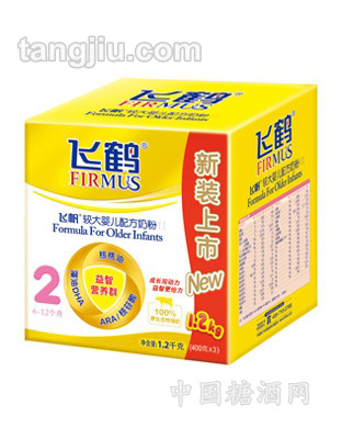 特惠装飞帆2段较大配方奶粉1200g