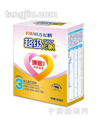 超级飞帆3段盒装幼儿配方奶粉400g