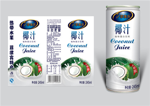 菲美乐 椰子汁（易拉罐白罐）245ml