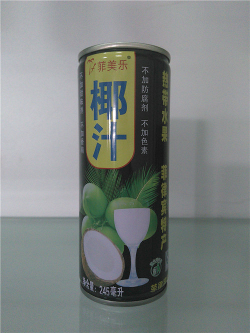 菲美乐 椰子汁（易拉罐黑罐）245ml
