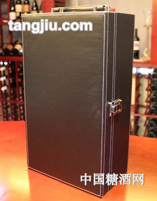阳光美黑色简洁单双支酒盒