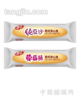 纯豆沙、草莓酱软式夹心包