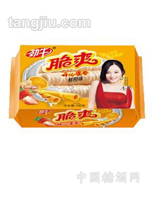 90g鲜橙味脆爽开心蛋卷
