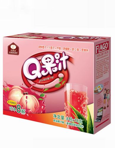 Q果汁黄桃味盒装