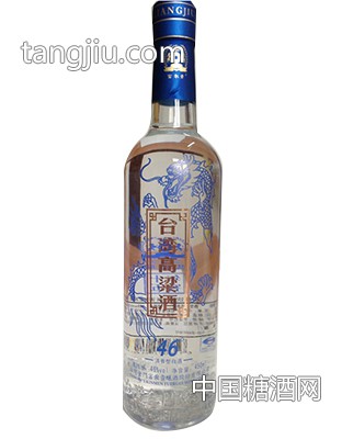 台湾高粱酒46%烤花蓝金龙