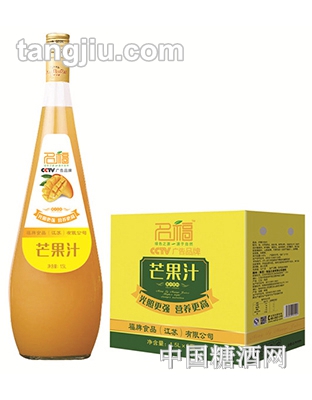 名福芒果汁玻璃瓶1.5Lx6瓶