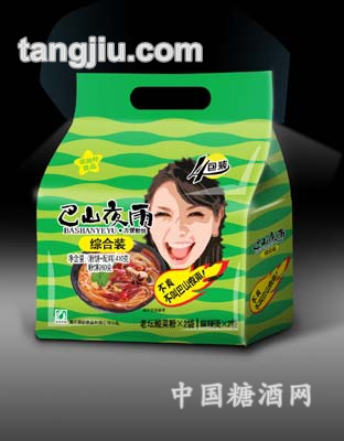 巴山夜雨四连包综合装方便面