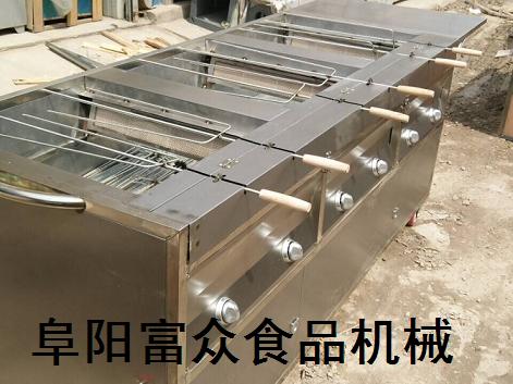 供应木炭摇滚烤鸡炉燃气六排烤鸡炉