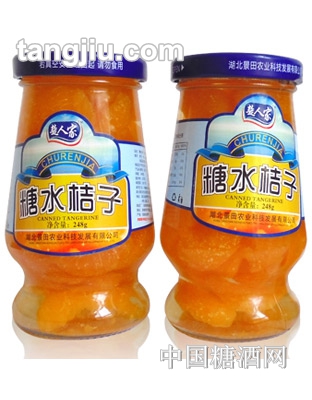 楚人家糖水桔子罐头248g瓶装