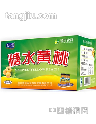 楚人家糖水黄桃罐头248g