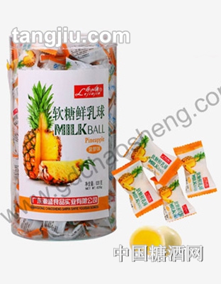乐加佳鲜乳球软糖菠萝味820g
