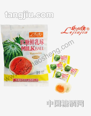 乐加佳鲜乳球软糖西瓜味320g