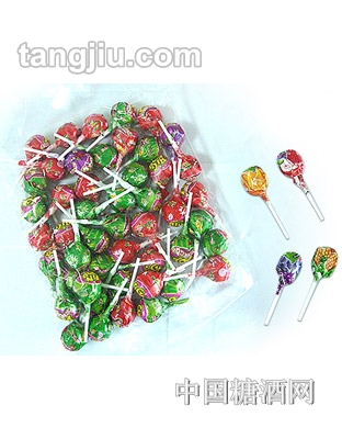 乐加佳水果味夹泡棒糖21g
