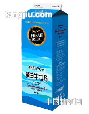 鲜牛奶屋顶盒950ml