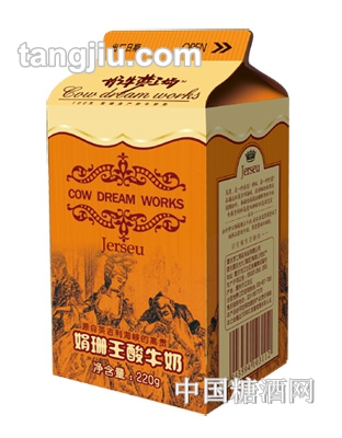 娟姗王酸牛奶屋顶盒220g
